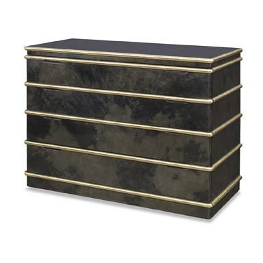 Tio Chest, Black Shiny Vellum