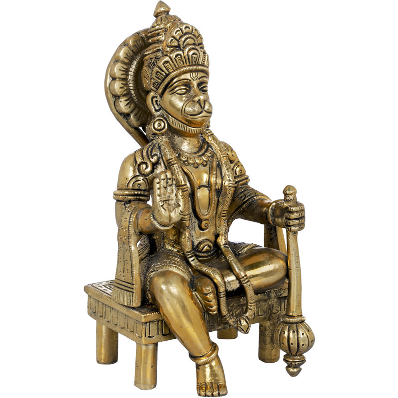 Hanuman assis sur un Chowki