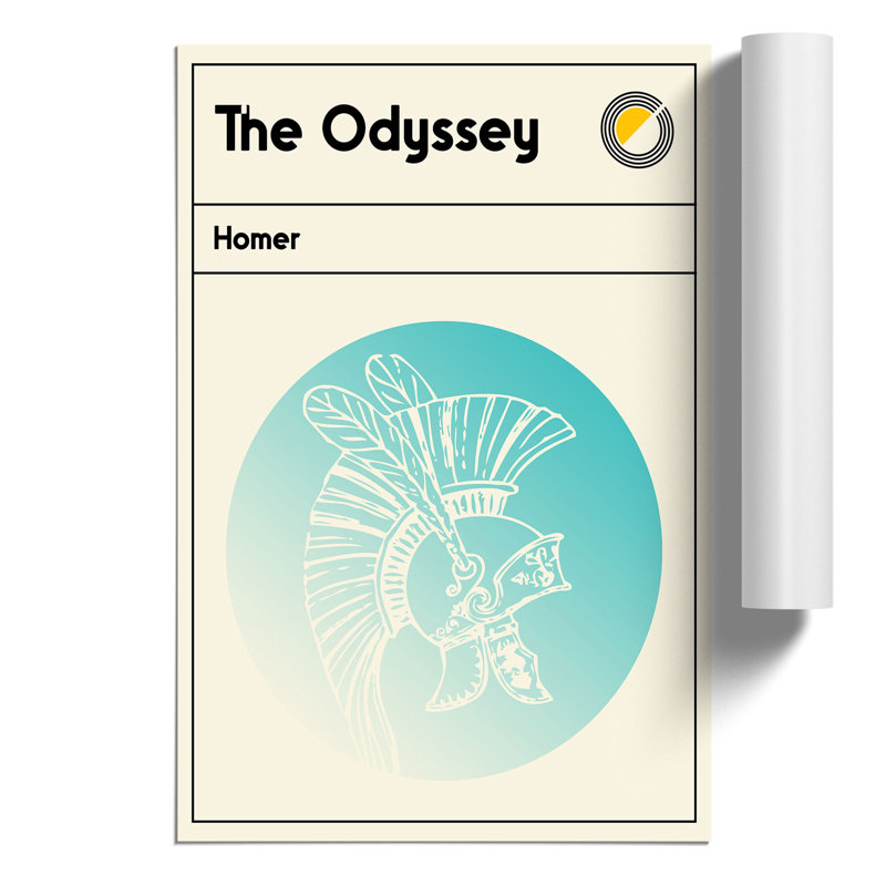 Book Cover the Odyssey Homer - Frameless Print, 42cm H x 30cm W x 0.1cm D