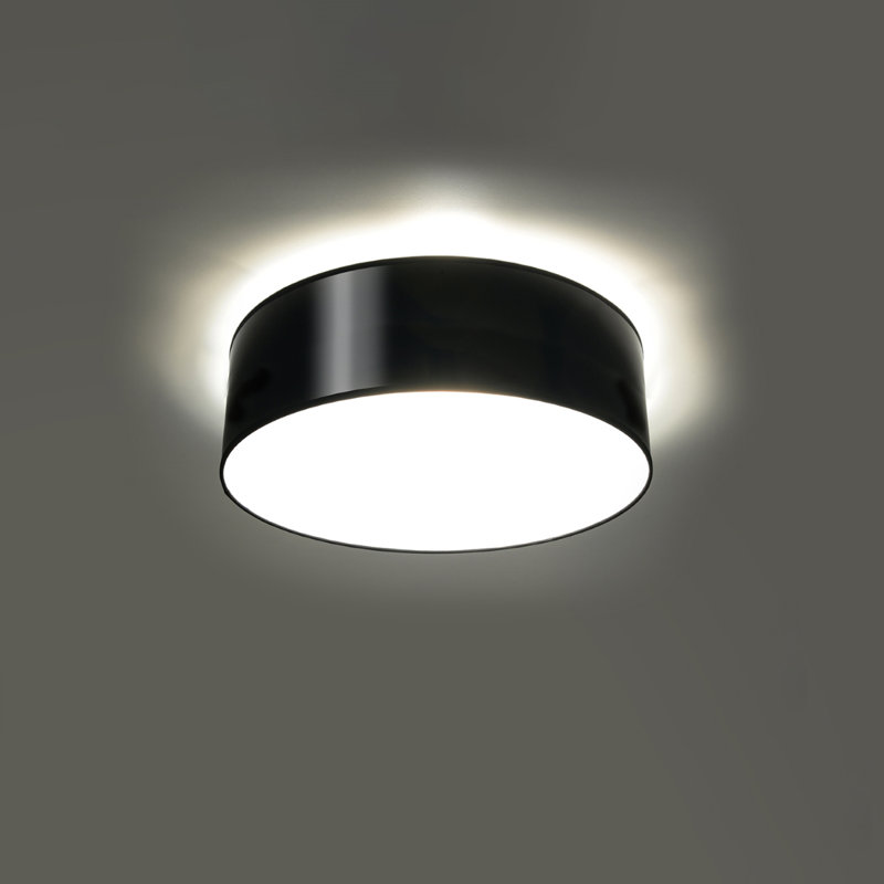 Floreat Flush Mount, Black, 11cm H x 25cm W