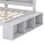 Lit de jour avec armoires de rangement, range-chaussures, structure en bois de pin massif avec ports USB-956259239