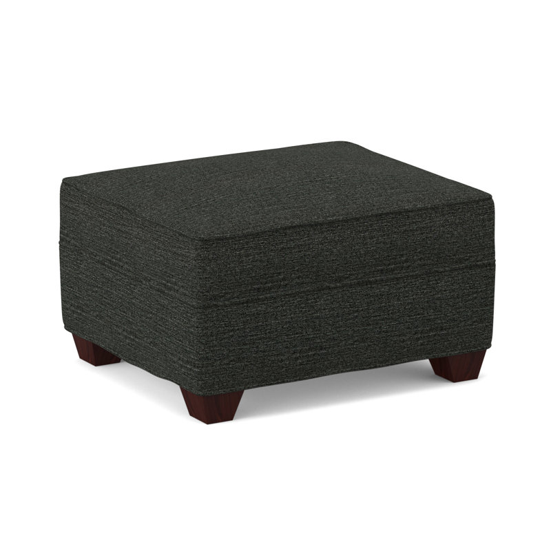 Repose-pieds rectangulaire large de 26 po Phillips, Empire acajou, Poivre antique