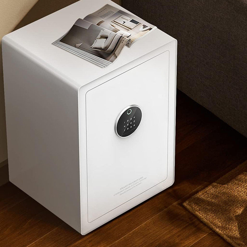 Auto-Open Safe Box with Digital Virtual Password Safes, Modern Minimalism Design Biometric Fingerprint Touch Screen