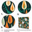 «Retro Abstract Drop Drops», reproduction d'art sur toile encadrée-1881346326-1881346312