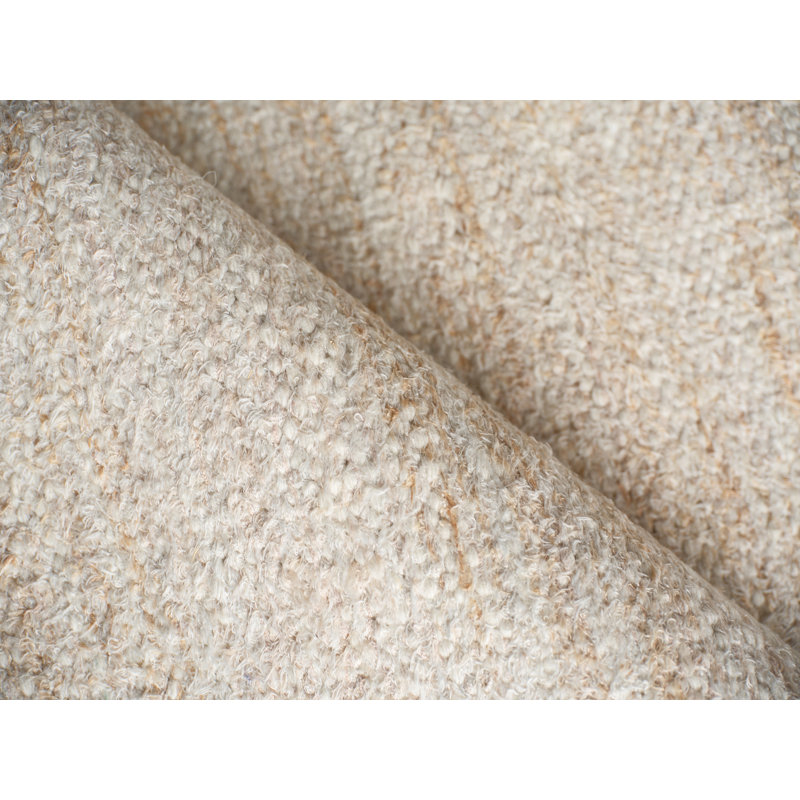 Tranquility flatweave Wool/Mohair Beige Area Rug, Beige, Rectangle 8' x 10'