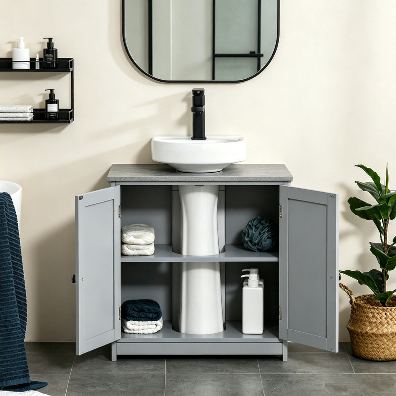Bathroom Vanity with Basin, Grey