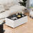 Modern Smart Coffee Table with Built-in Fridge, Bluetooth Speaker, Wireless Charging, Touch Control Panel, USB Interface, Outlet Protection, Atmosphere light-933294235-921339387-920927960