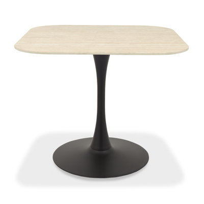 Anquetta Ceramic Dining Table With Black Sand Powder Coated Base