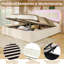 Boucle Ottoman Hydraulic Storage Bed with Smart RGB LED Light & Charging Station, USB and Type - C Ports-63056540