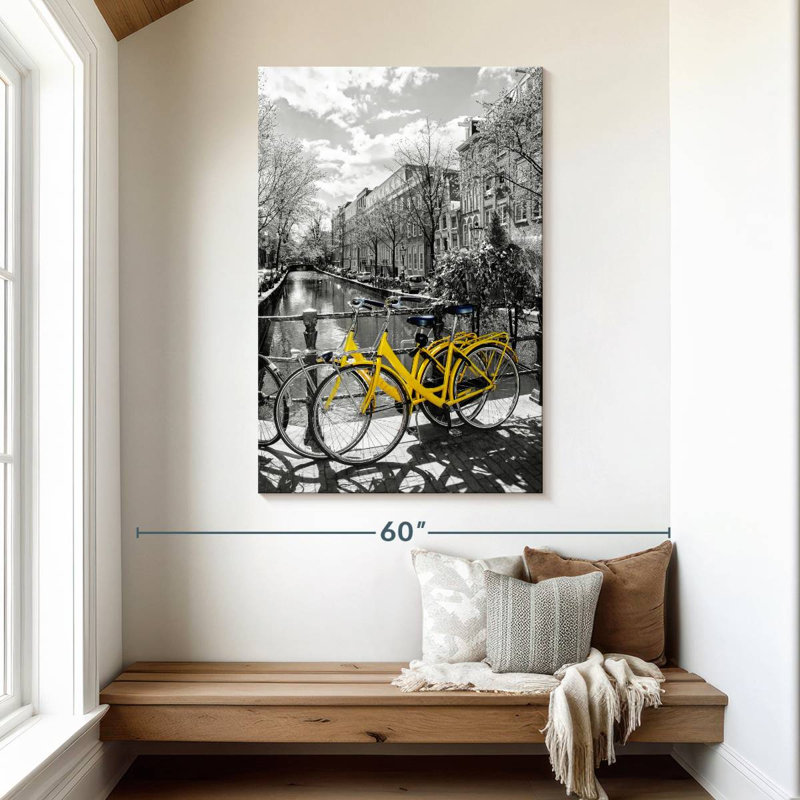 Mehar Yellow Bikes Pop, 48" H x 32" W