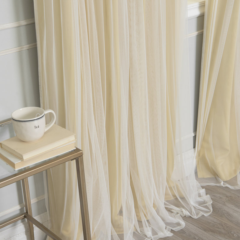 Yacine Blackout Single Curtain Panel, Sunlight