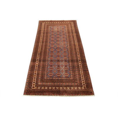 Tapis unique bleu de 4 pi 1 po x 7 pi 5 po
