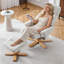Chaises d'appoint chauffantes chauffantes, fauteuil inclinable moderne en bois pour la maison