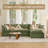 130.7" Modern 4-Piece Upholstered Sectional Sofa with Plush Foam Cushions & Solid Wood Frame-343180035