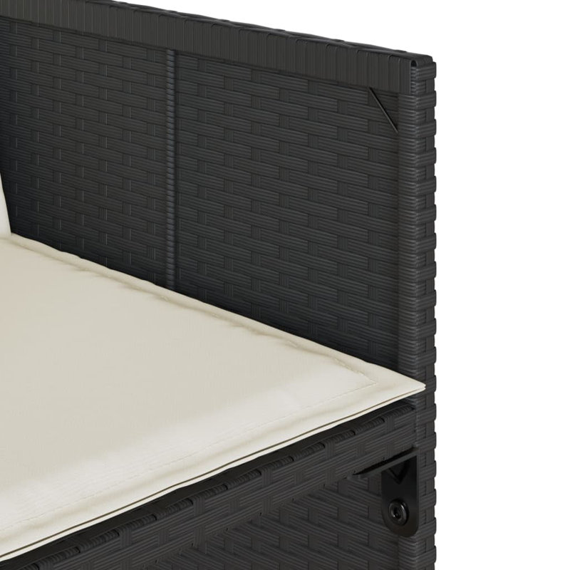 Ensemble de 6 chaises de patio noires et brunes