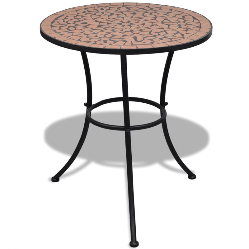 Brozak Bistro Table, Terracotta/White