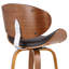 Swivel Upholstered Counter Stool with Solid Wood Frame-31454930