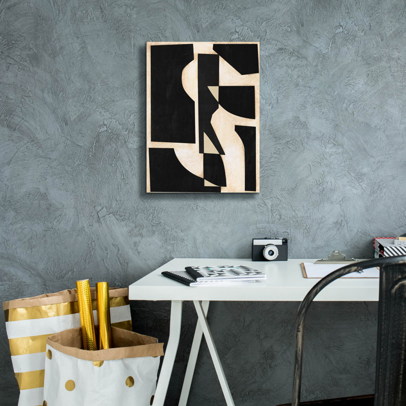 «Onyx Cutout Shapes II» par Regina Moore, H 16 po x l 12 po x P 0,75 po