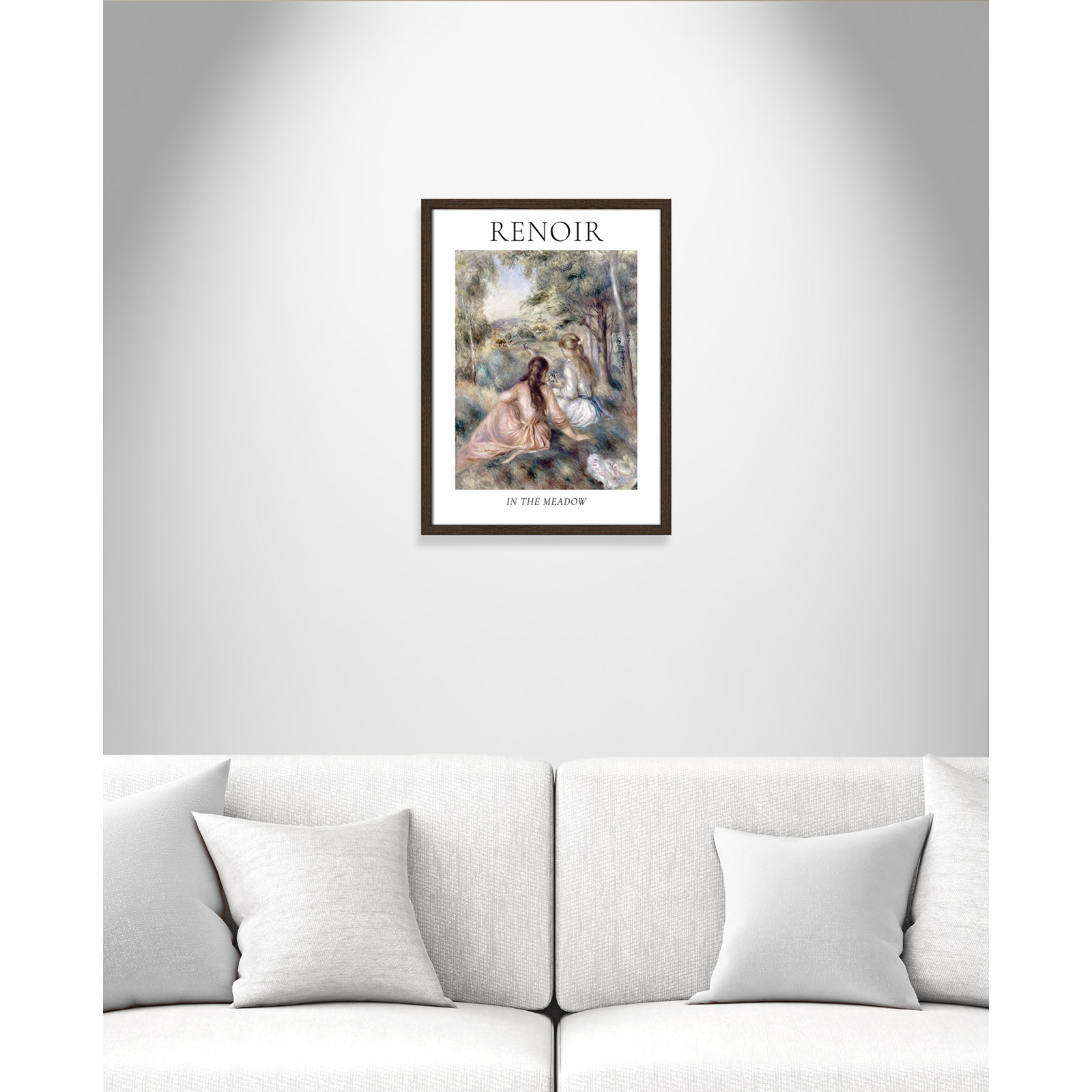 Old Masters Collection "In the Meadow" Print, Walnut Single Picture Frame, No, 23" H x 17" W x 0.75" D