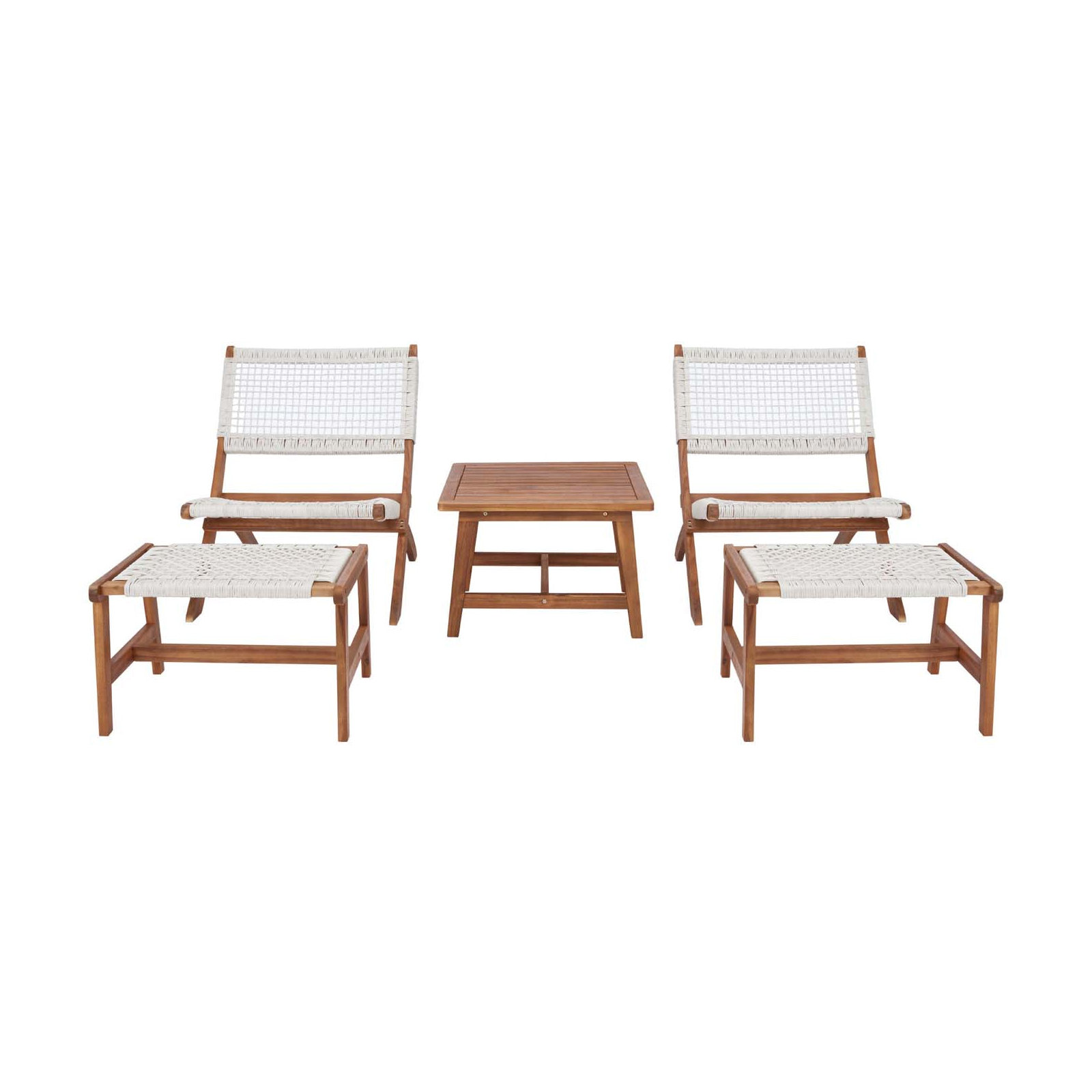 Armida Acacia 5 Piece Seating Group, Honey Brown