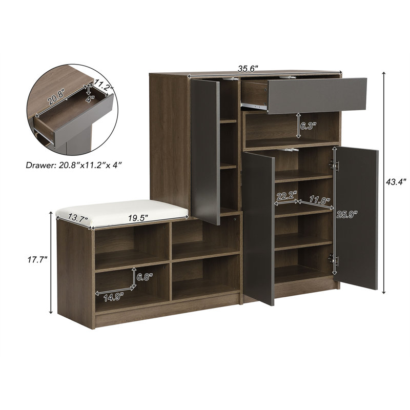 Elverna 55.1'' Sideboard, Gray