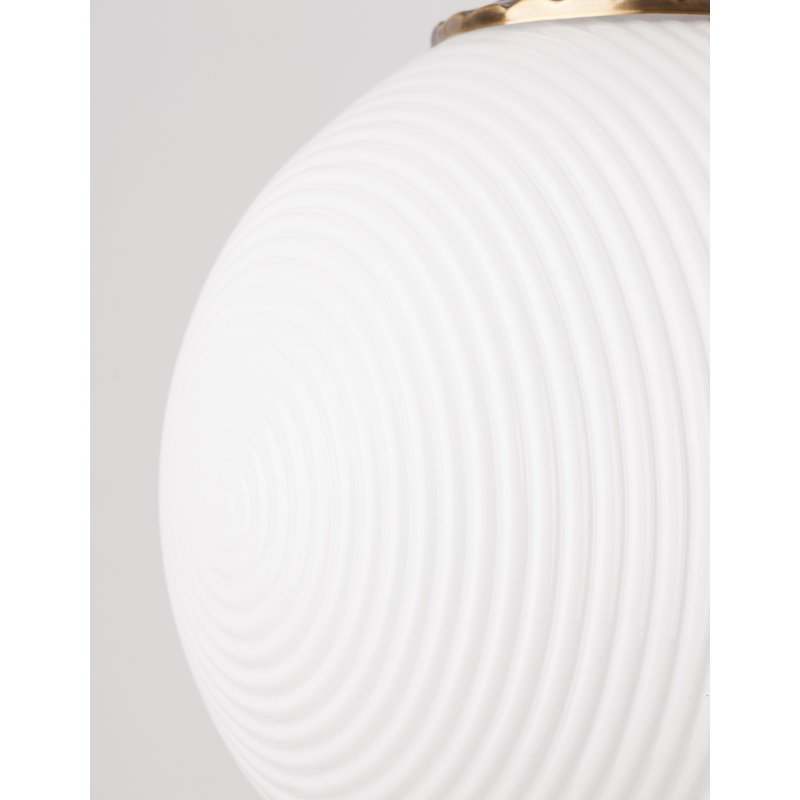 1 - Light Sphere Pendant, White, Gold
