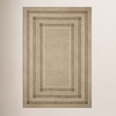Alfie Green / Natural Area Rug