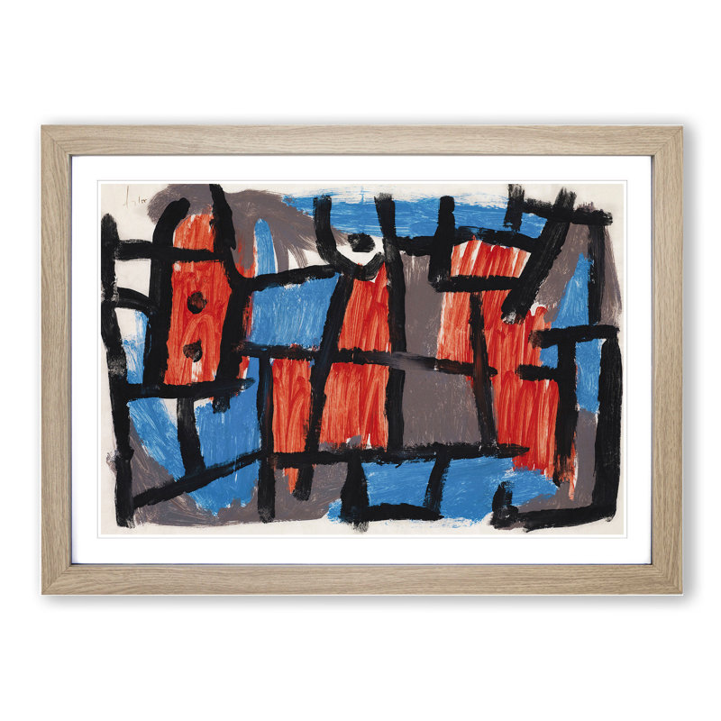 The Hour Before One Night by Paul Klee - Picture Frame Painting, 36cm H x 48cm W x 2cm D, Oak