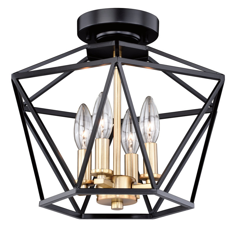 Plafonnier semi-encastré 14,5 po William 4 lumières