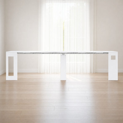 Table de salle à manger extensible en bois massif de L 24,9 po à 120 po x l 35,4 po x H 30 po