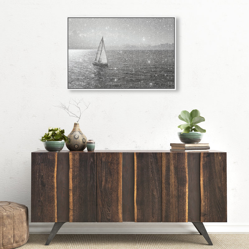 Edge Of Silence Print by Oliver Gal, 11"H x 16"W, White Floater Frame