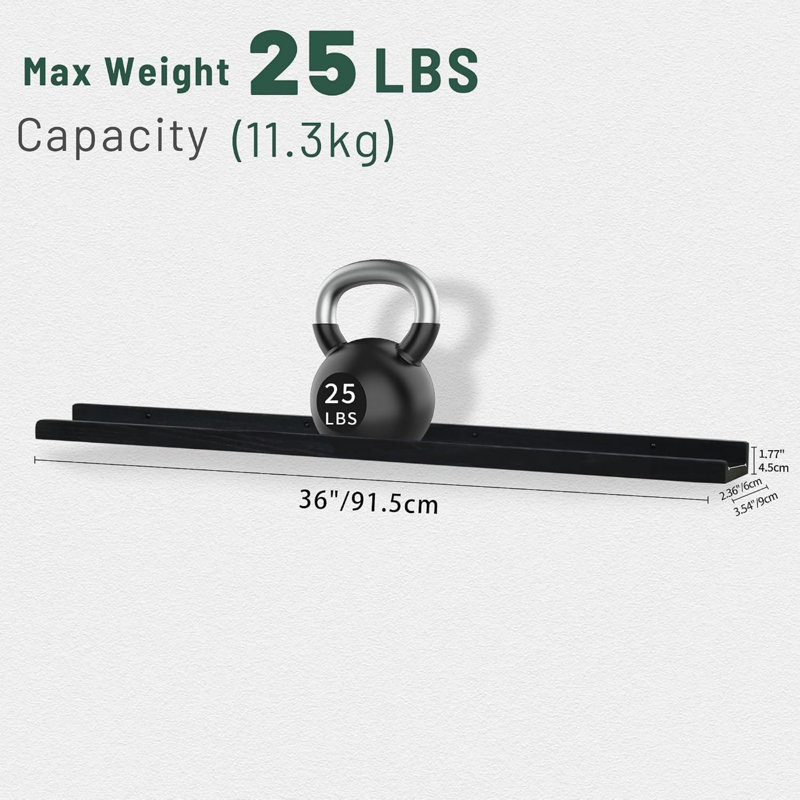 4.5cm H x 91.5cm W Bookcase