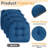 Dining Chair Cushions Set Of 4 Memory Foam 15.5 Inch Blue