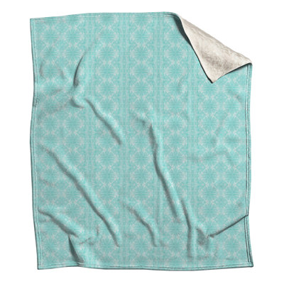 Couvertures à motif floral turquoise