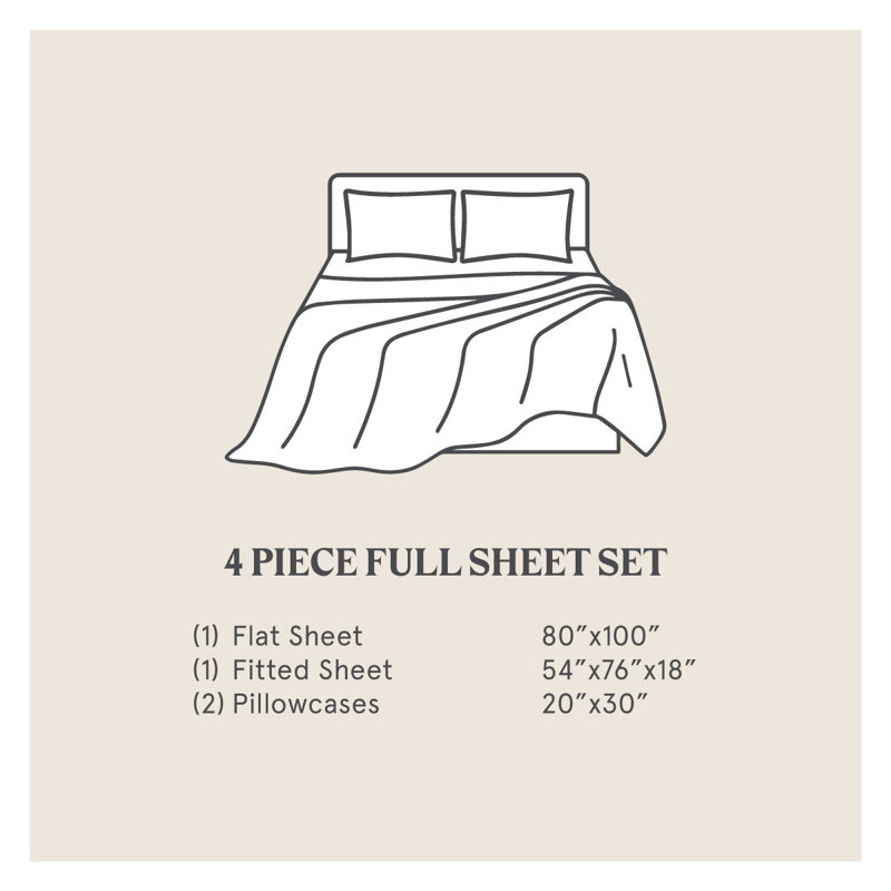 Barbwire Barbwire Embroidery 350 Thread Count Western Rustic Sheet Set, Cream
