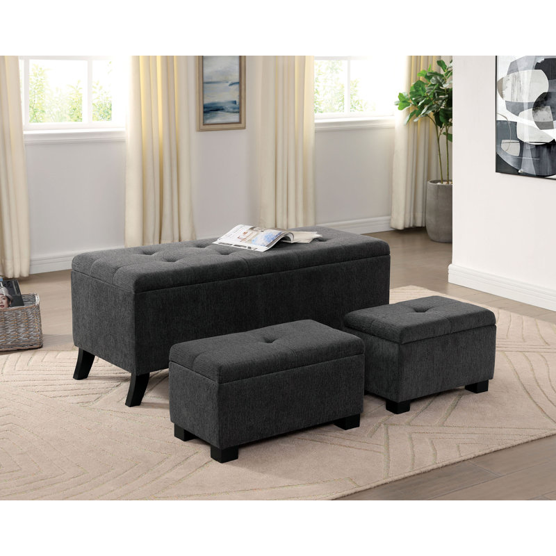 Polyester Upholstered Storage Bench