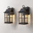 Zanyla 12.5"H Oil Rubbed Bronze Aluminum and Hammered Glass ETL Outdoor Wall Lantern with Dusk to Dawn-1866164748