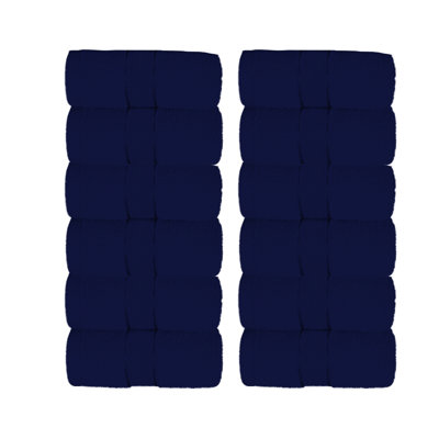 Washcloths Pack Of 12-100% Cotton - 600 GSM Soft & Absorbent, Quick-Drying, For Beach Houses, Hotels, And Rental Properties