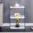 Three Levels Of Bedside Tables. The Board Surface Is MDF, With Grain Stickers, And Both Sides Are Transparent Tempered Glass. The Design Is Simple And Generous, With Storage Function-1275247049