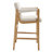 Modern Farmhouse Bar Stool - Upholstered Seat & Back With Solid Wood Frame-120542273