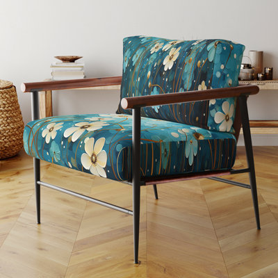Fauteuil d'appoint rembourré Turquoise Tranquility