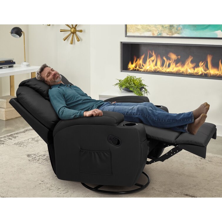 JULY'S SONG Vegan Leather Power Reclining Heated Massage Chair