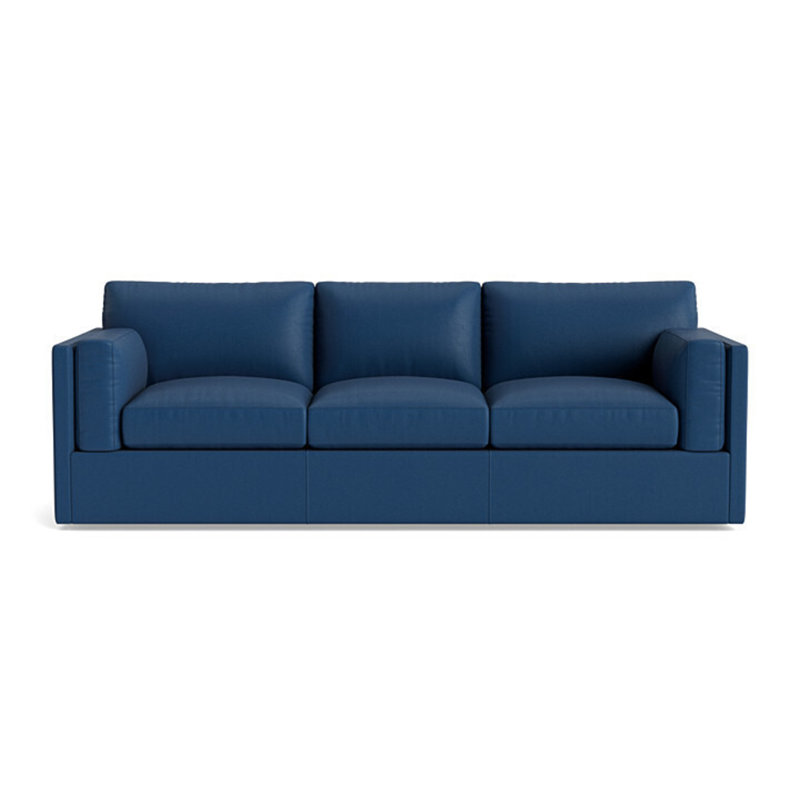 Fairfax Leather Sofa (95"), Leather - Deep Blue