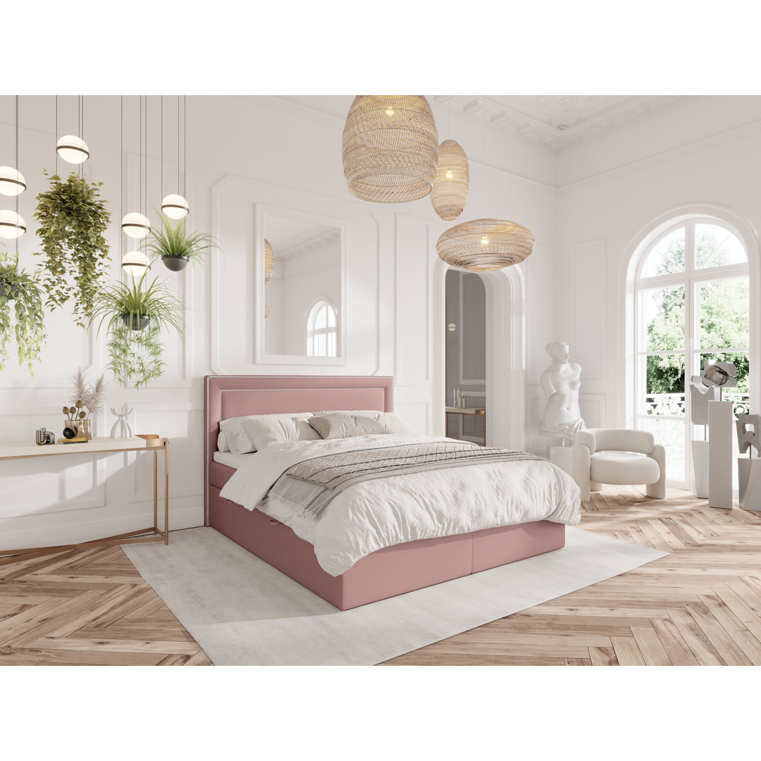 Boxspringbett Marrero mit Topper und Bettkasten