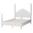 Baxton Studio Martino Four-Poster Platform Bed - Sculpted Post Bed Frame With Panel Headboard, Vintage Spindle Bed, White, Queen-1772286610-1772286701