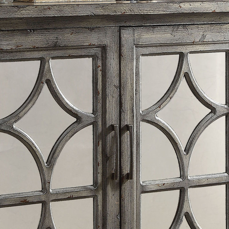 Weathered Grey 2-Door Console Table