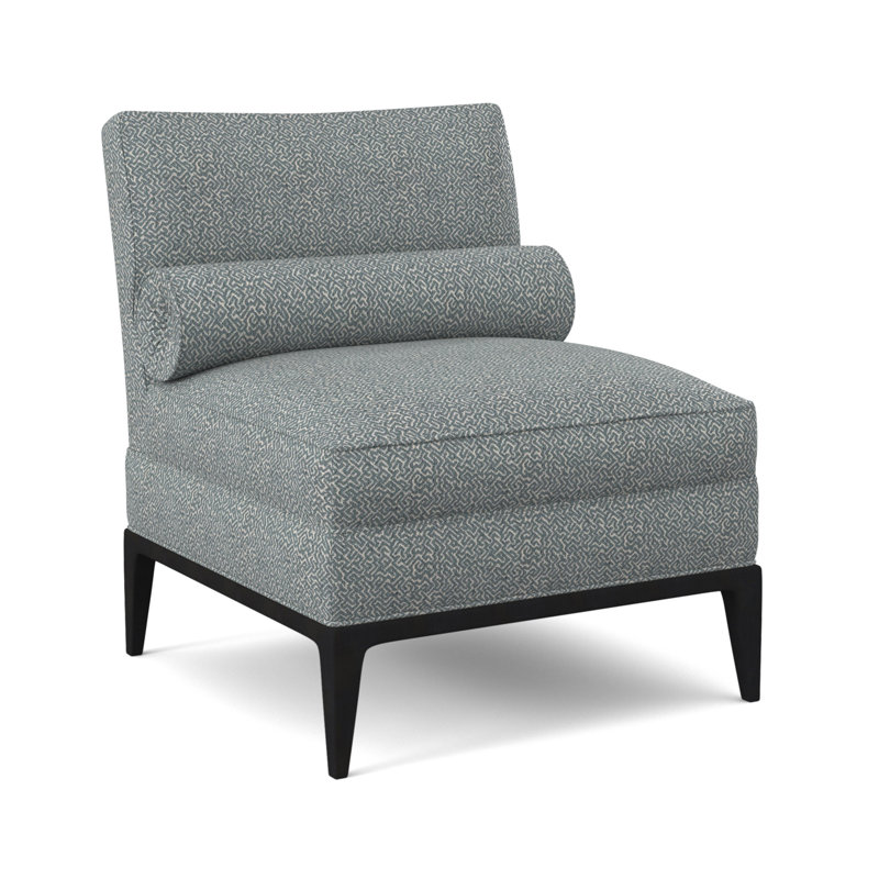 Fiona Slipper Chair, Espresso, Maya Cyan