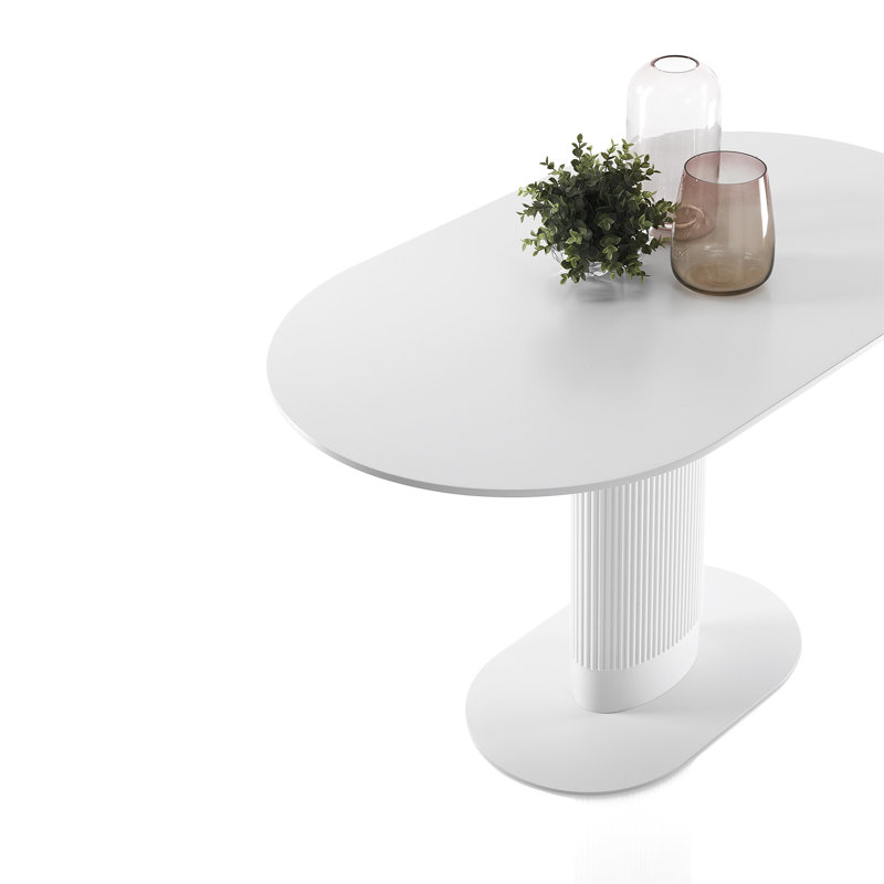 Bonell Oval Dining Table, White