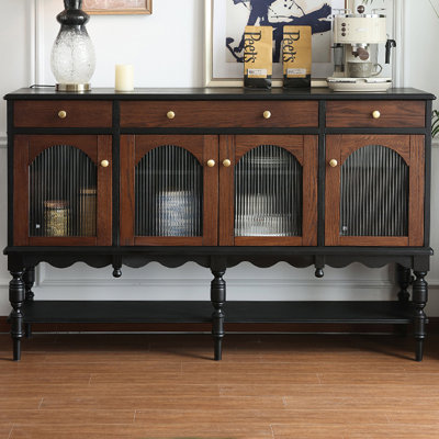 Armoire de rangement en bois massif rétro