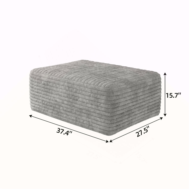 Y165-OTTOMAN-GREY repose-pieds gris, Gris